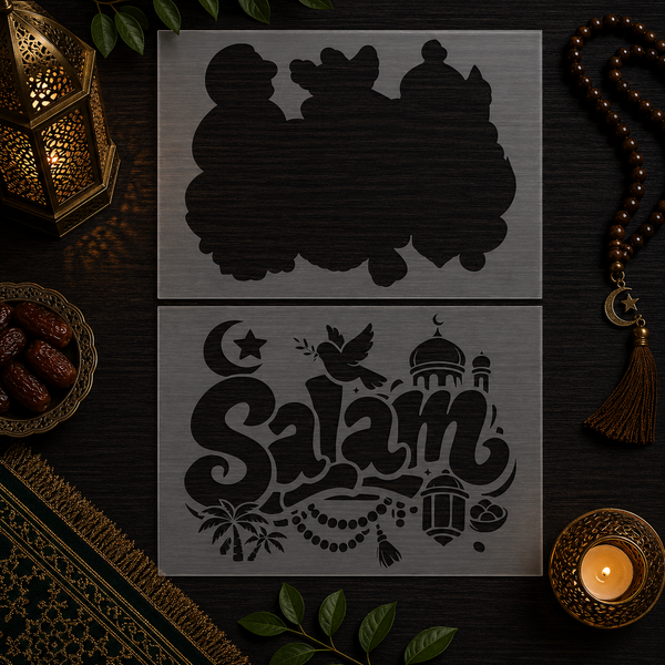 Pochoir Arabe Double Couche « Salam » Arabizi - Paix & Calligraffiti Moderne