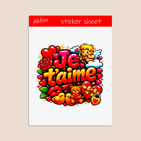 Je t’aime Sticker Sheet