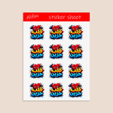 Planche de Stickers Plastifiés « قلب حزين » – Poésie, Émotion & Mélancolie !