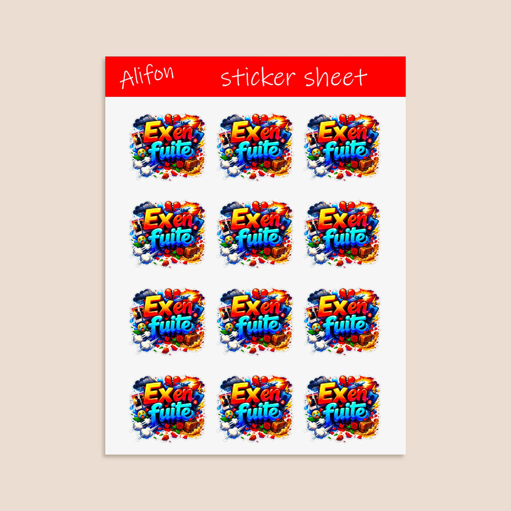 Ex en fuite Sticker Sheet