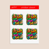 Sticker Sheet "القرد في عين أمه غزال" (Al Qird fi 'Ayn Ummihi Ghazal) – Funny Arabic Proverb.