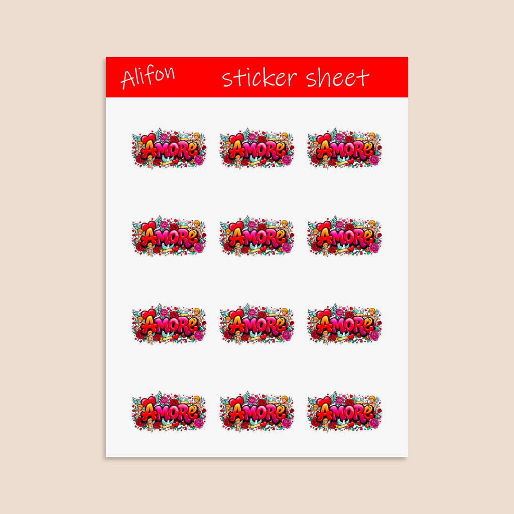 Amore Sticker Sheet