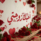 Romantic Arabic Stencil - "I Love You My Wife" (أحبك زوجتي) - Elegant Calligraphy
