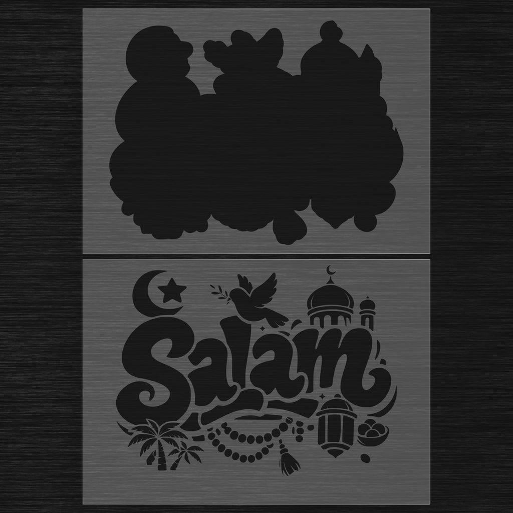 Dual-Layer Arabic Street Art Stencil « Salam » Peace & Modern Calligraffiti