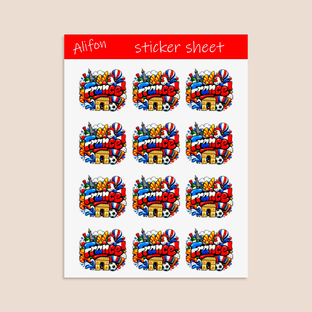 France Sticker Sheet