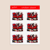 Planche de Stickers Plastifiés « الخيانة » – Expression Forte & Philosophie !