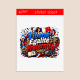 Laminated Sticker Sheet « Liberté, Égalité, Fraternité » – French Republic Motto & Historic Pride