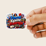 Laminated Sticker Sheet « Liberté, Égalité, Fraternité » – French Republic Motto & Historic Pride