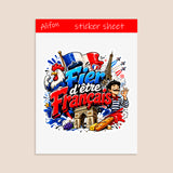 Laminated Sticker Sheet « Fier d’être Français » – Ultimate Local Pride & French Spirit