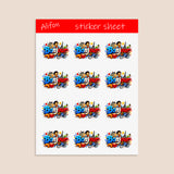 Planche de Stickers Plastifiés « Bonjour » – Élégance, Convivialité & Charme à la Française !