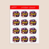 Laminated Arabic Sticker Sheet « اشتياق » – Poetry, Longing & Deep Emotion