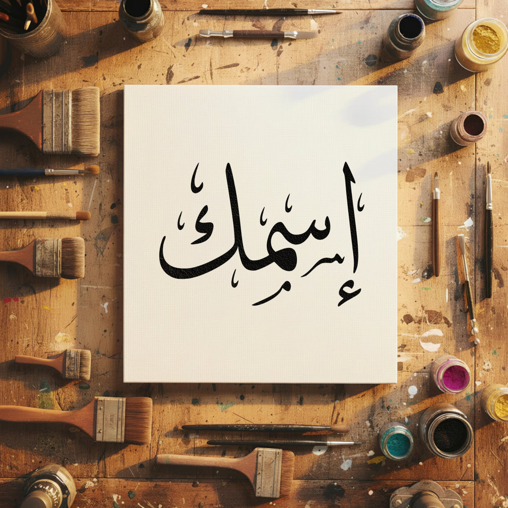 Custom stencil in Thuluth