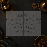 Pochoir Géant "Sourate Al-Nas" (سورة الناس) Style Thuluth – Grand Format Modulaire