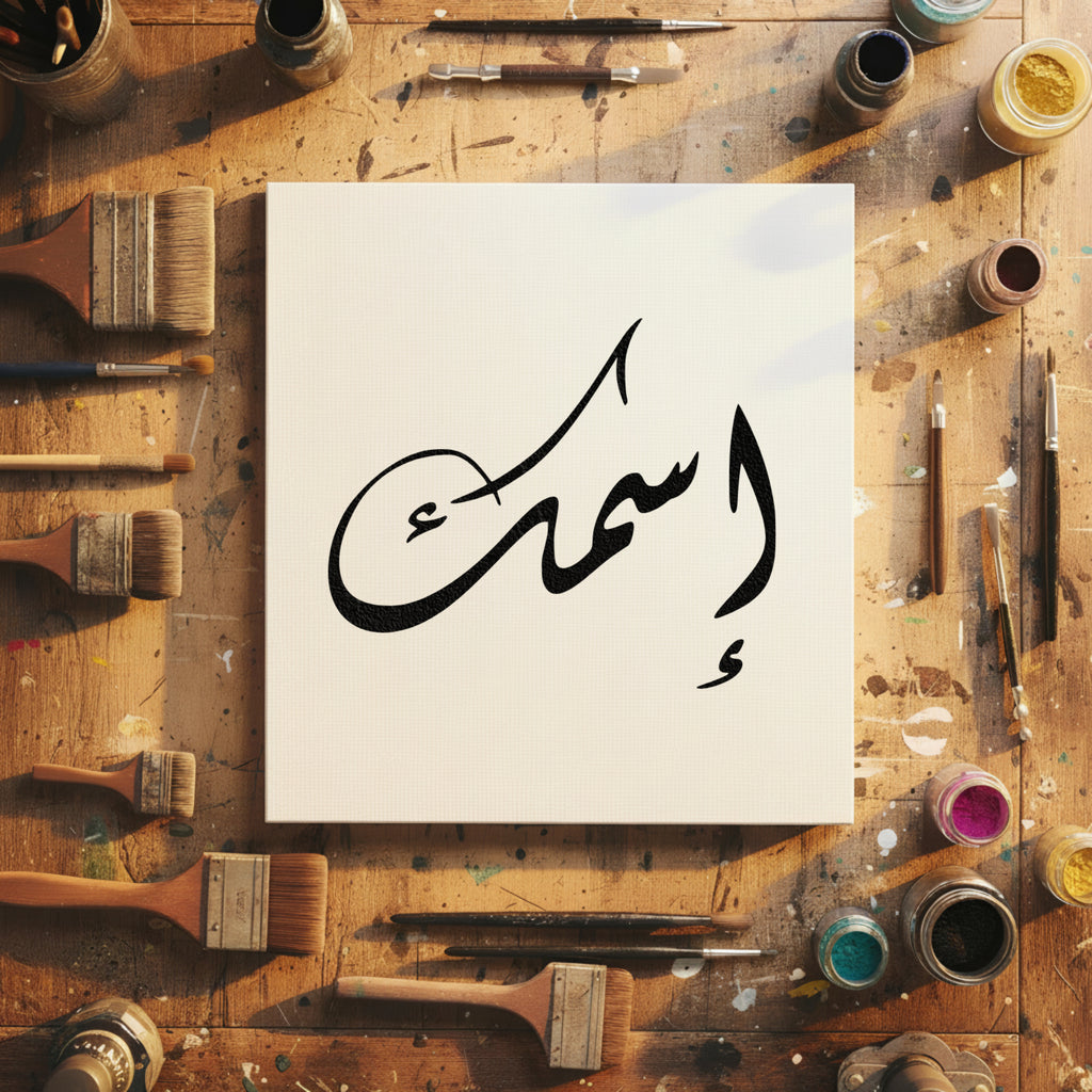 Custom stencil in Diwani