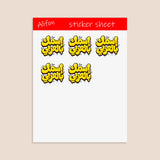 Planche de Stickers Plastifiés Personnalisés « Graffiti Bulle » – Votre Nom en Arabe, Style Street Art